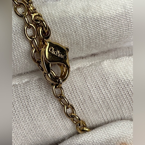 Christian Dior Gold Necklace with Logo Pendant - Picture 6 of 11